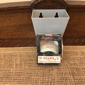 Starr Stationary Wall Mount Bottle Opener and Bottle Cap Catcher